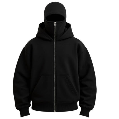 Unisex Full Zip Balaclava Hoodie
