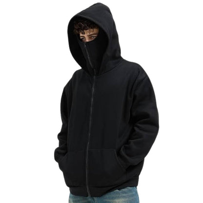 Unisex Full Zip Balaclava Hoodie