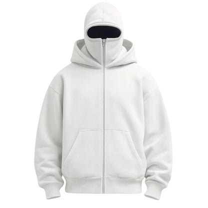 Unisex Full Zip Balaclava Hoodie