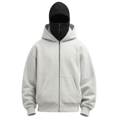 Unisex Full Zip Balaclava Hoodie