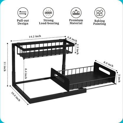 2 Tier Slide Out Under Sink Organizer