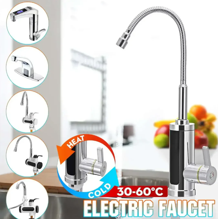 Kitchen hot water tap with 3000W power