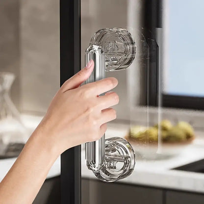 Door Handle With Suction Cup For Practical Handling