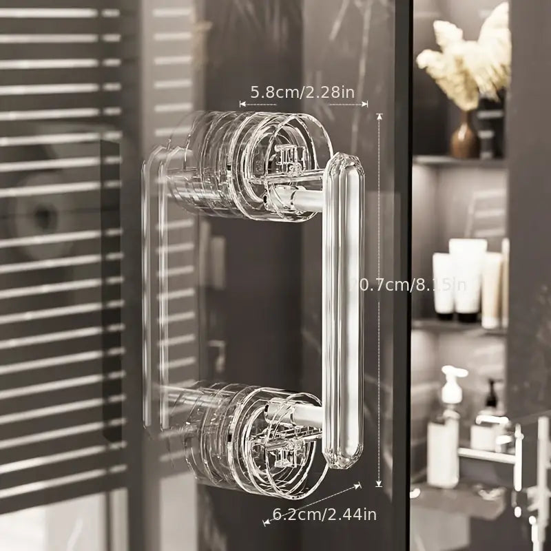 Door Handle With Suction Cup For Practical Handling