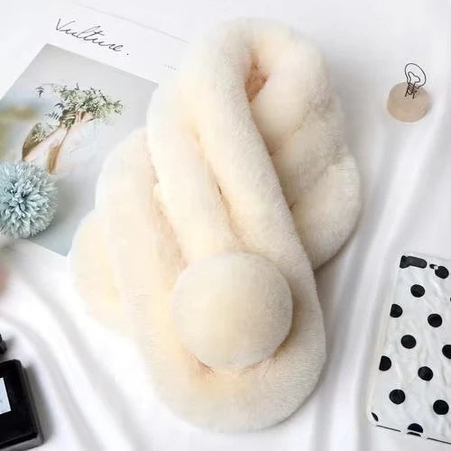 Plush Faux Fur Winter Scarf