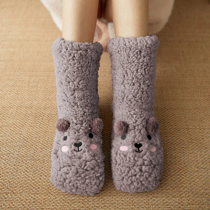 Kawaii Bear Fleece Warm Socks