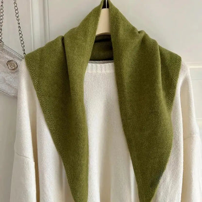 Korean Style Knitted Scarf for Winter Women
