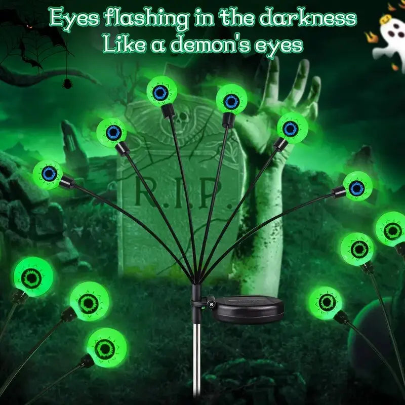 Lighted Halloween Eyeball Props Solar Garden Lights