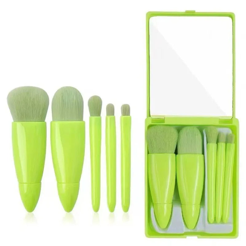 Mini Makeup Brush Set with Mirror