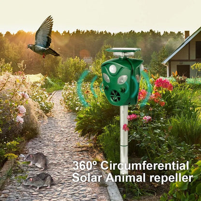 360° Solar Ultrasonic Animal Repeller