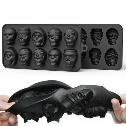 Skull-Shaped Ice Cube Tray
