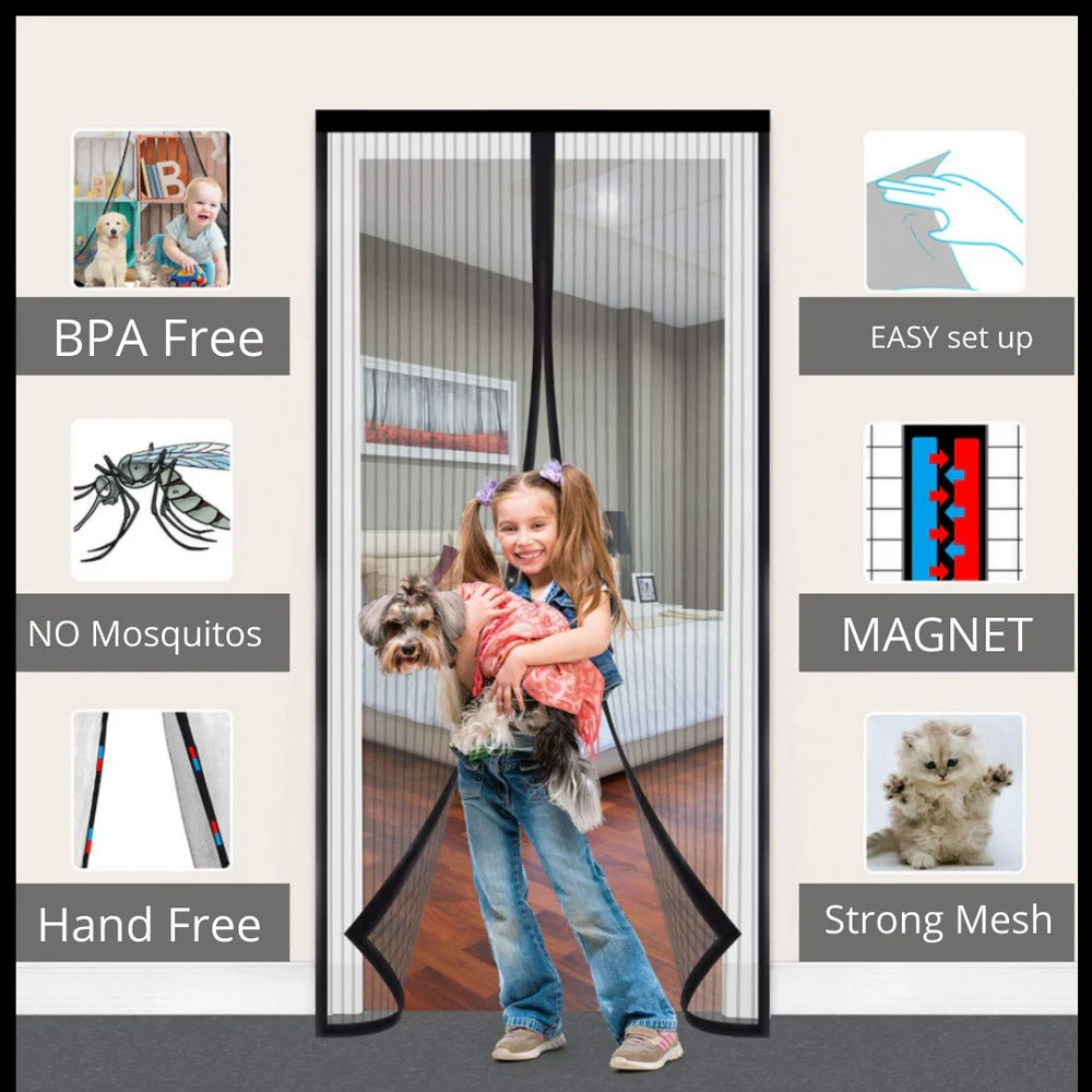 Magnetic Mosquito Screen for Doors