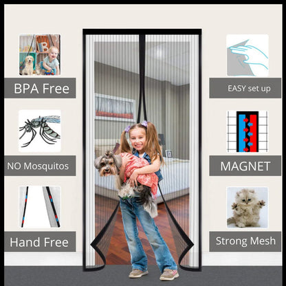 Magnetic Mosquito Screen for Doors