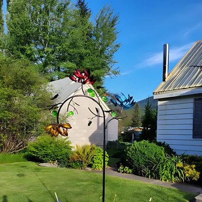 Vibrant Summer Flower Wind Spinner