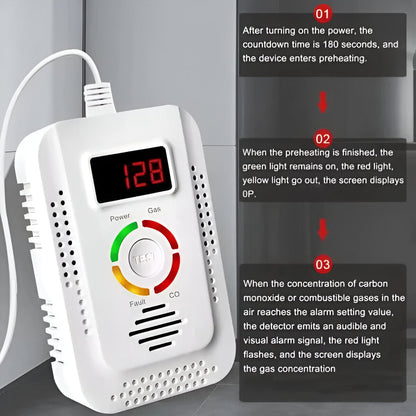 Plug-In Household Gas and CO Detection Unit