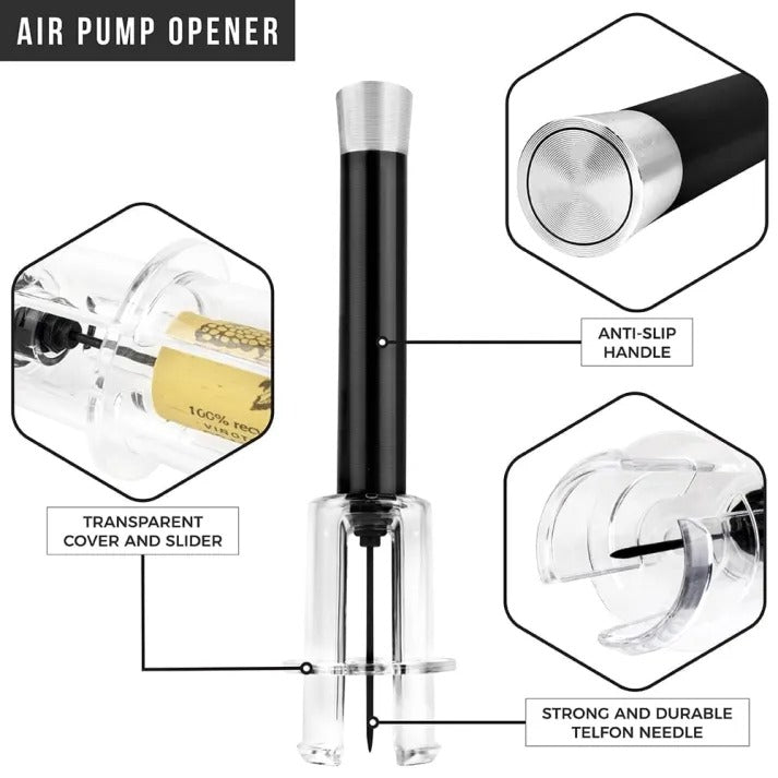Air-Assist Wine Bottle Opening Set