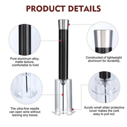 Air-Assist Wine Bottle Opening Set