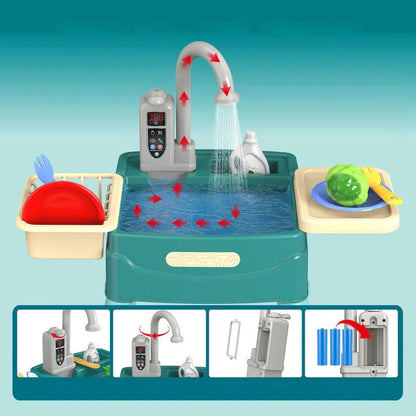 Children’s Play Kitchen with Flowing Water Feature