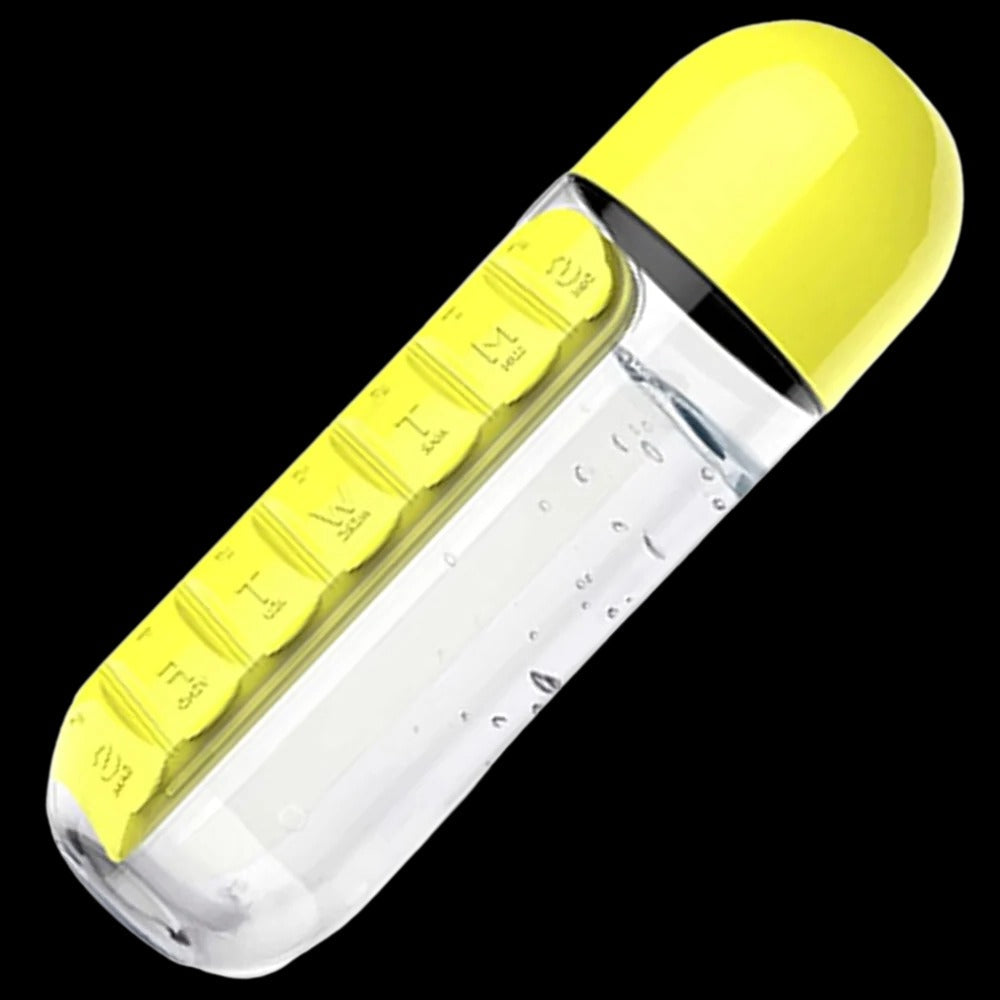 Water Bottle with Pill Holder