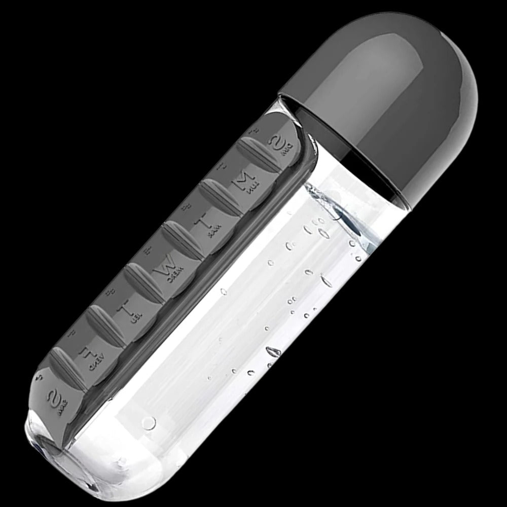Water Bottle with Pill Holder