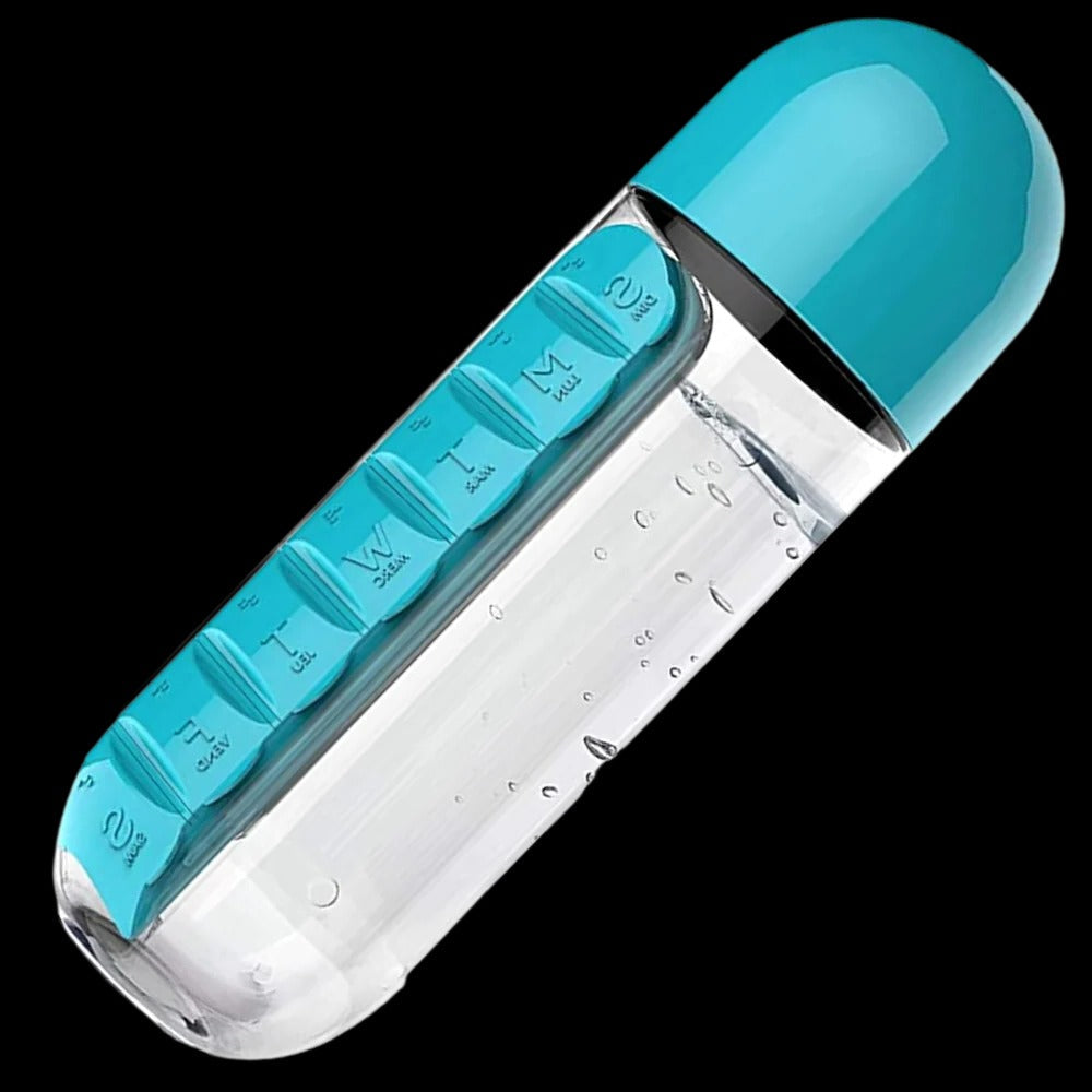 Water Bottle with Pill Holder