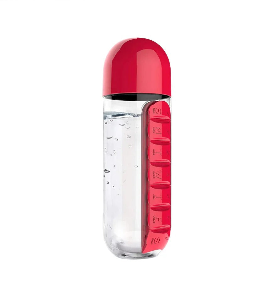 Water Bottle with Pill Holder
