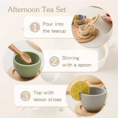 Children’s Pretend Afternoon Tea Set With Tray