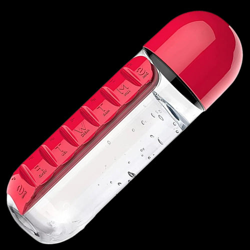 Water Bottle with Pill Holder
