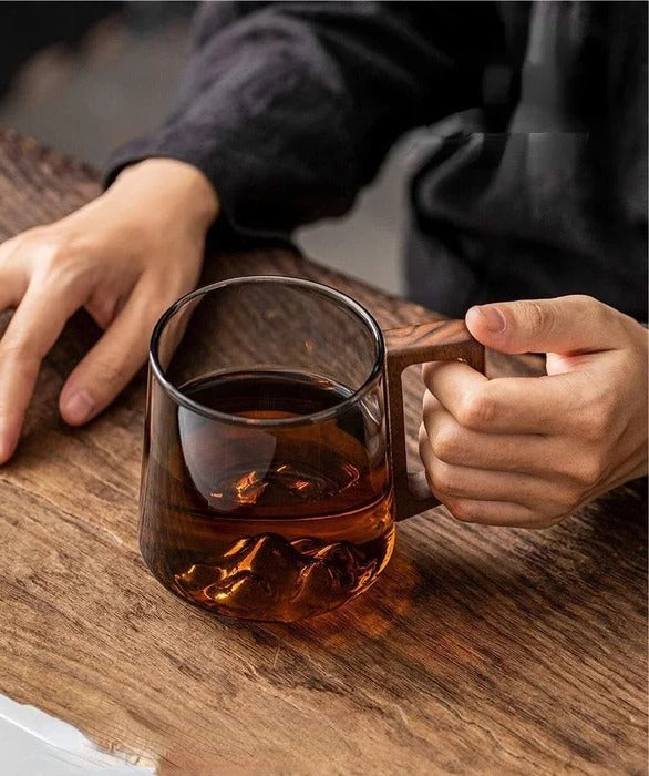 Elegant Glass Cup with Handle