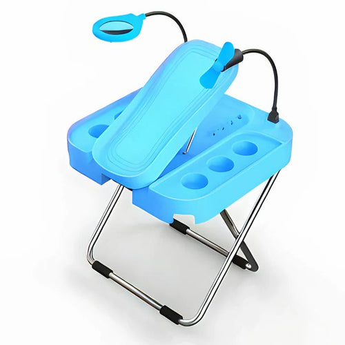 Adjustable Pedicure Rest with LED Magnifier