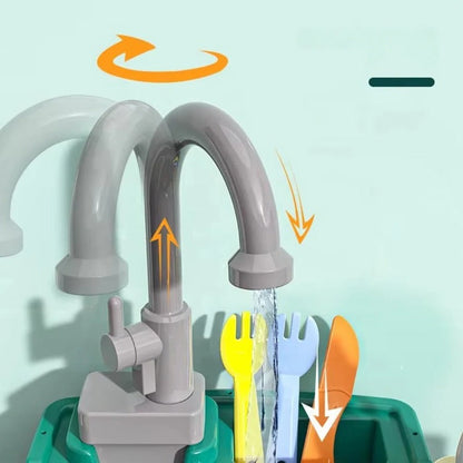 Children’s Play Kitchen with Flowing Water Feature