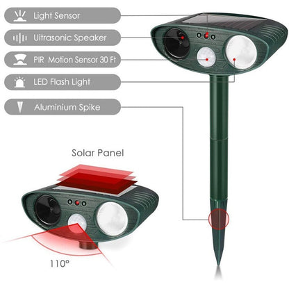 Solar-Powered Ultrasonic Animal Repellent