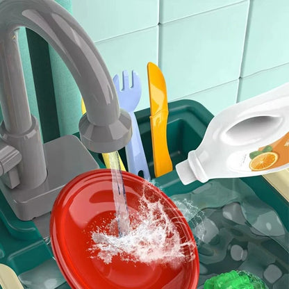 Children’s Play Kitchen with Flowing Water Feature