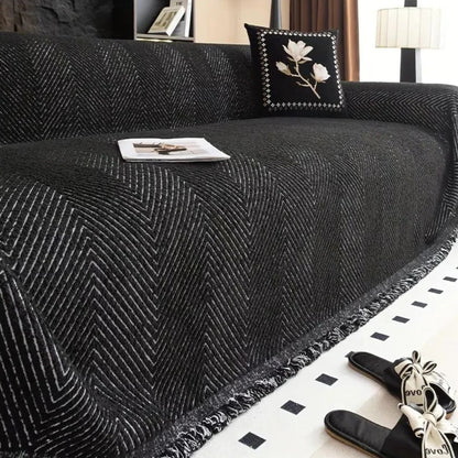 Stripe Herringbone Couch Cover