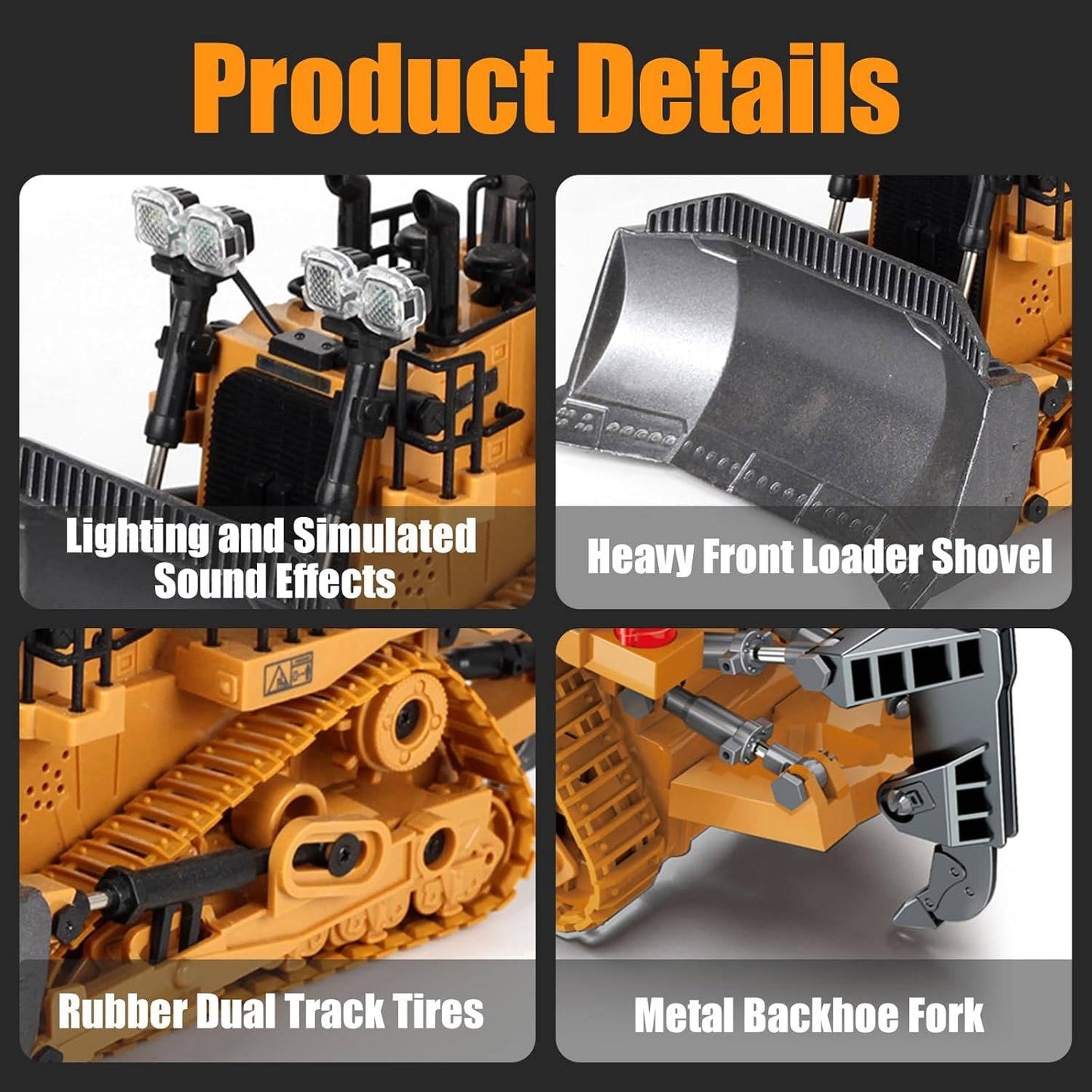4WD Remote Control Excavator Bulldozer Dump