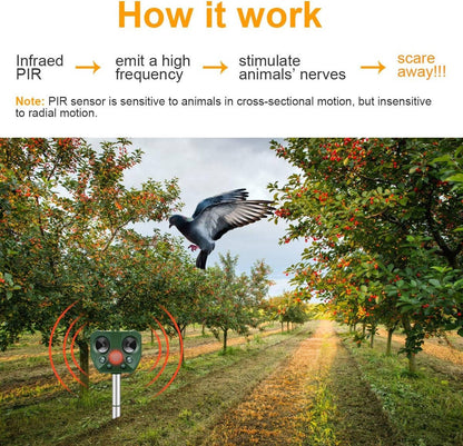 Pigeon And Bird Scarer Ultrasonic And Pest Defender