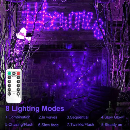 Halloween Spider Web Lights Outdoor
