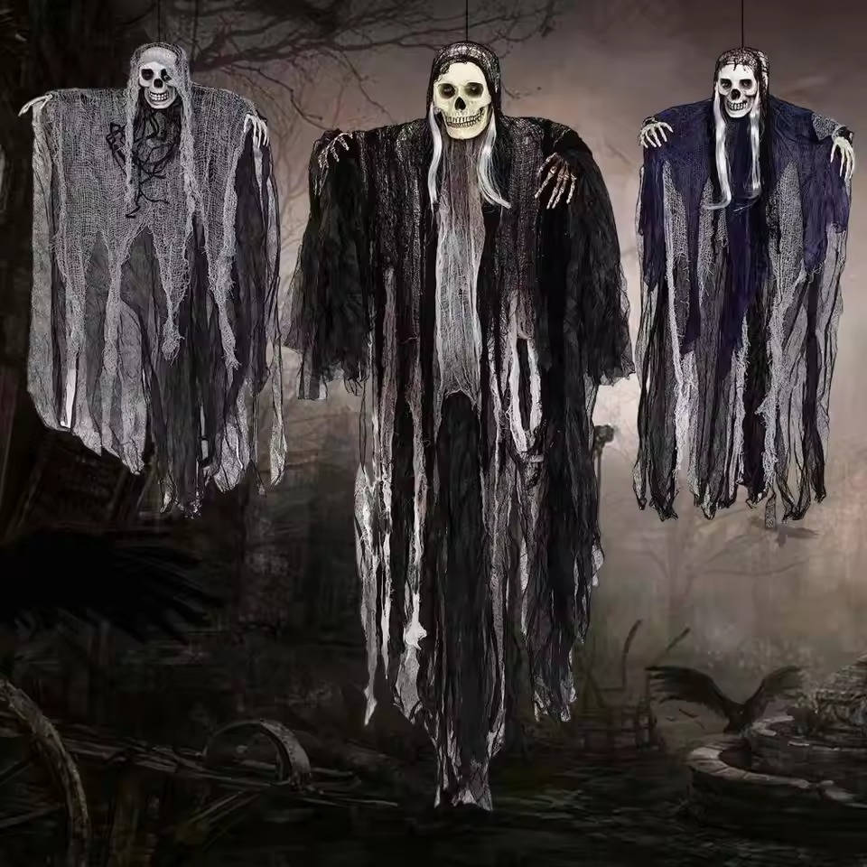 Scary Realistic Halloween Hanging Decorations Outdoor And Indoor - Set Of Three