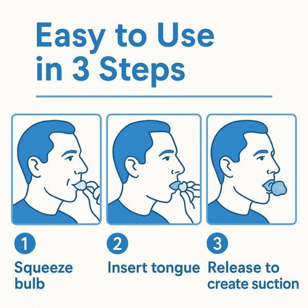 Sleep Apnea Tongue Retainer, Non-Invasive Snoring Relief Aid