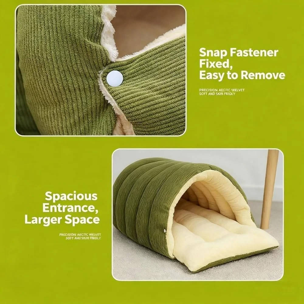 Removable and Washable Winter Closed off Cat Bed