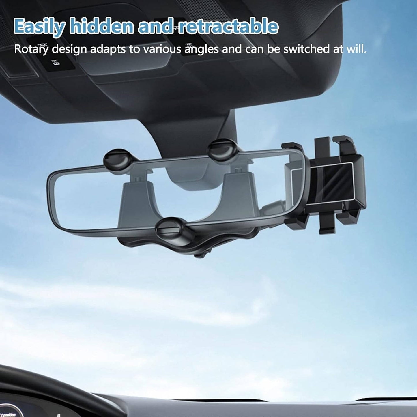 Rotatable and Retractable Car Phone Holder