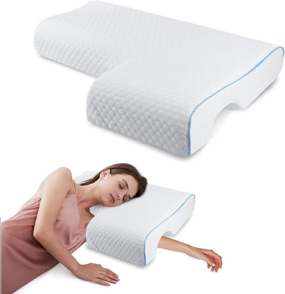 Orthopedic Couple Pillow With Arm-Tunnel For Cuddling
