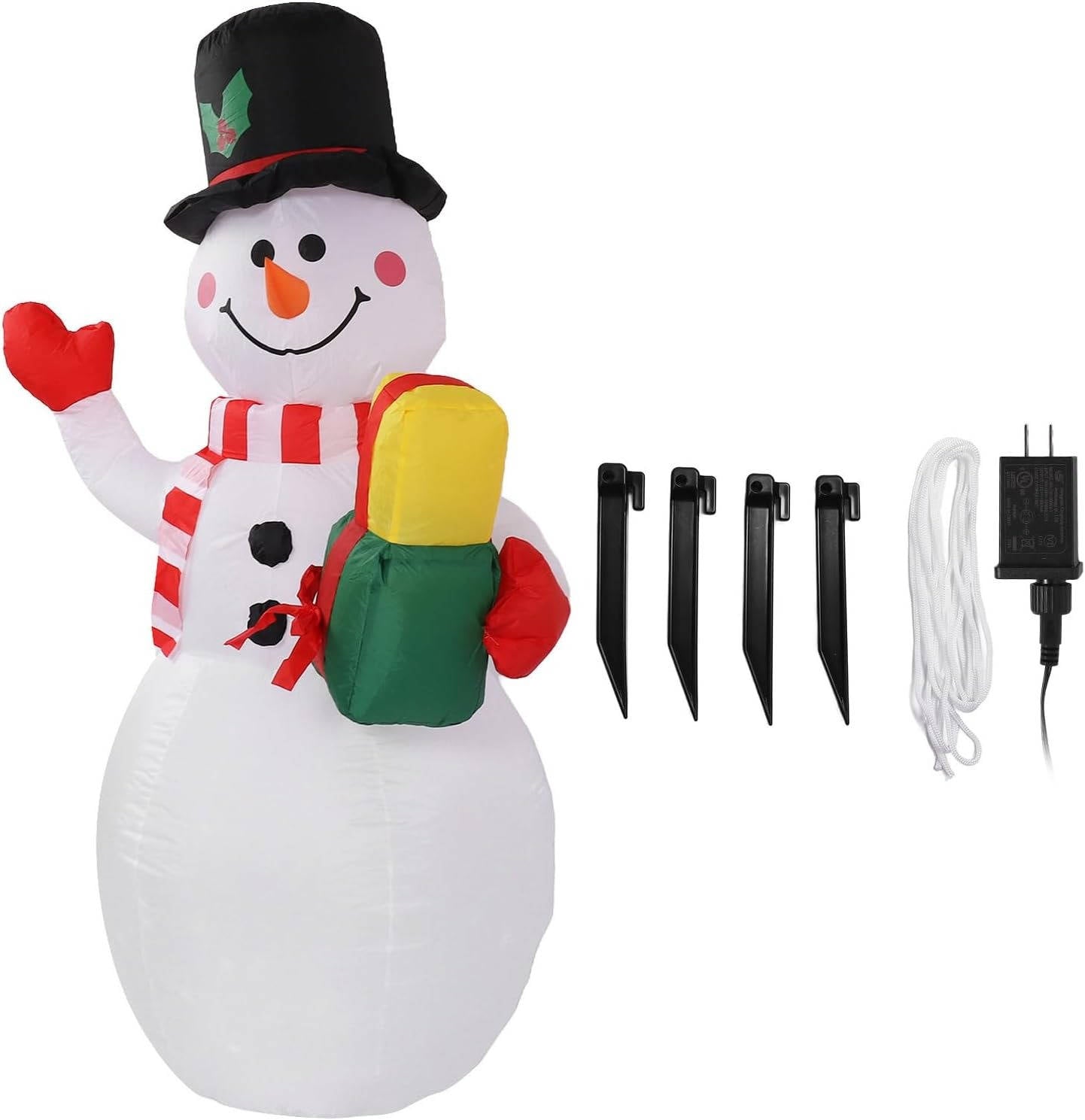 Outdoor Christmas Decorations Inflatable Snowman With Led Lights