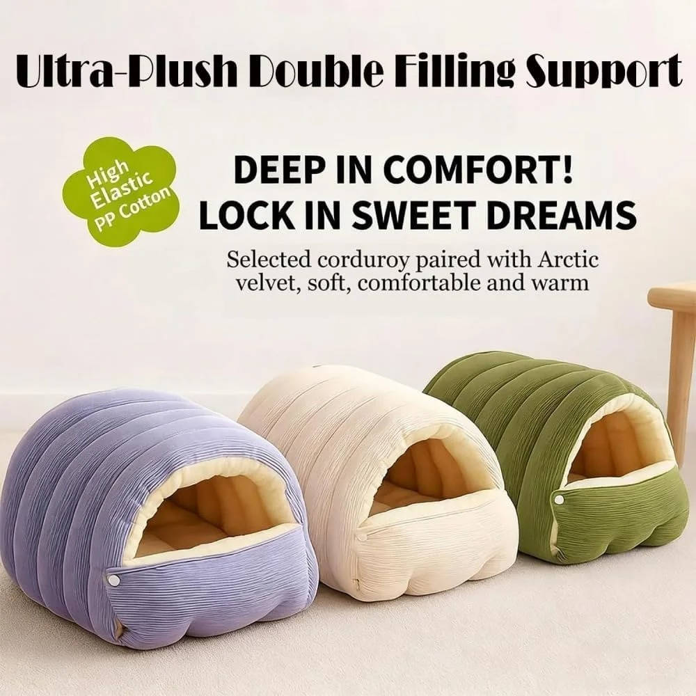 Removable and Washable Winter Closed off Cat Bed