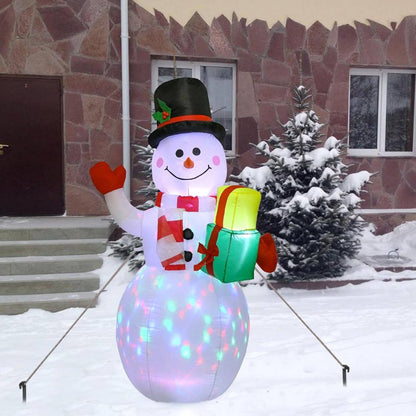 Outdoor Christmas Decorations Inflatable Snowman With Led Lights