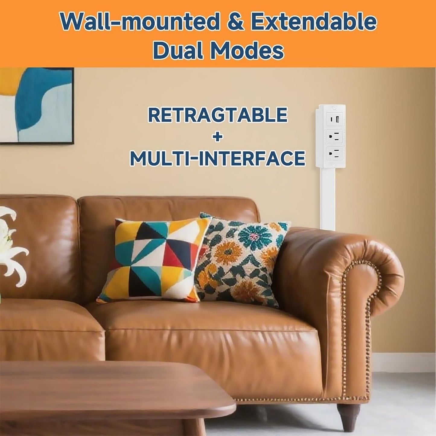 Plug in Extender Outlet with Rotating Arm