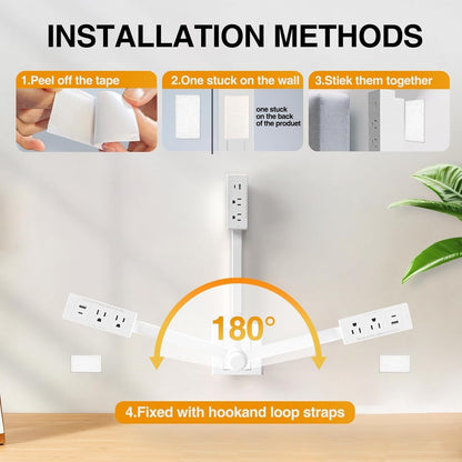 Plug in Extender Outlet with Rotating Arm