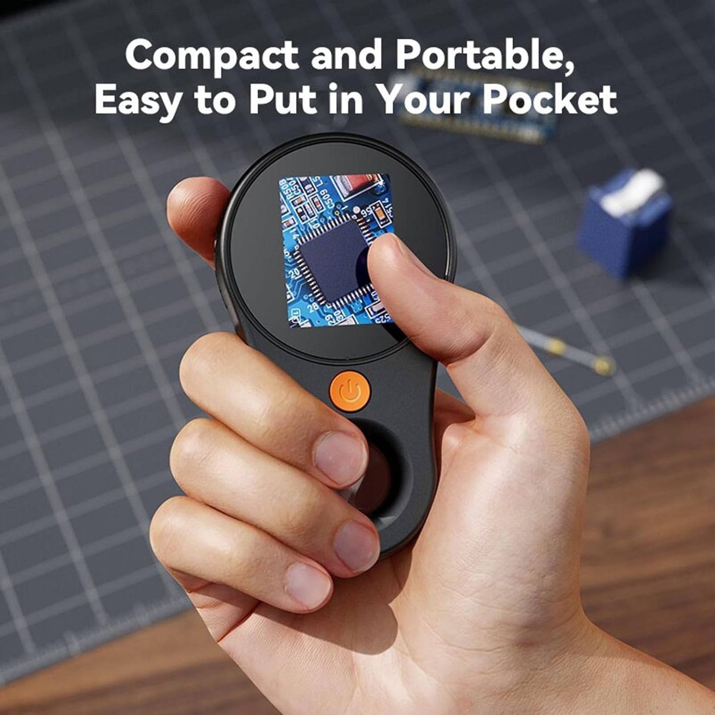 Handheld Portable Microscope Coin & Jewelry Magnifier 500X