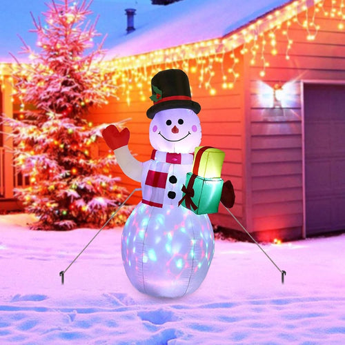 Outdoor Christmas Decorations Inflatable Snowman With Led Lights