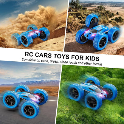 RC Cars Toys for Kids Ages 6 to 12 with LED Lights & 360° Flips